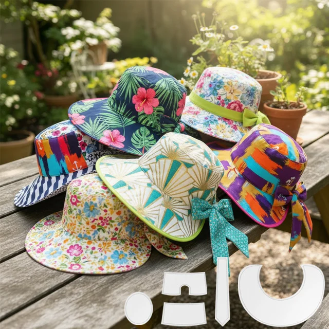 Bow Sunhat Template Cutting Ruler Set-With Instructions