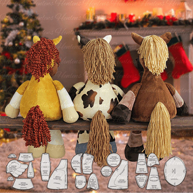 Plush Horse Doll Template Ruler Set(20 PCS) - With Instructions