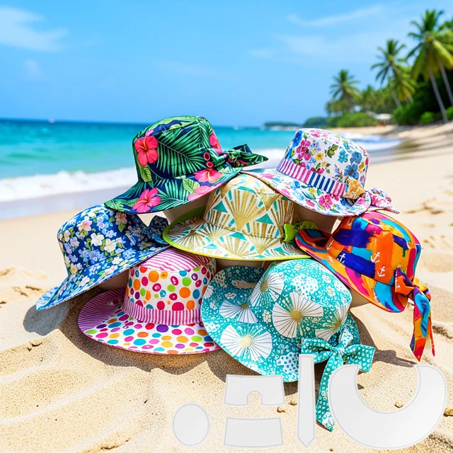 Bow Sunhat Template Cutting Ruler Set-With Instructions