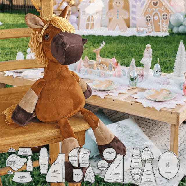 Plush Horse Doll Template Ruler Set(20 PCS) - With Instructions