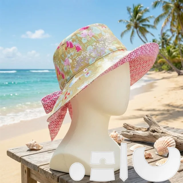 Bow Sunhat Template Cutting Ruler Set-With Instructions