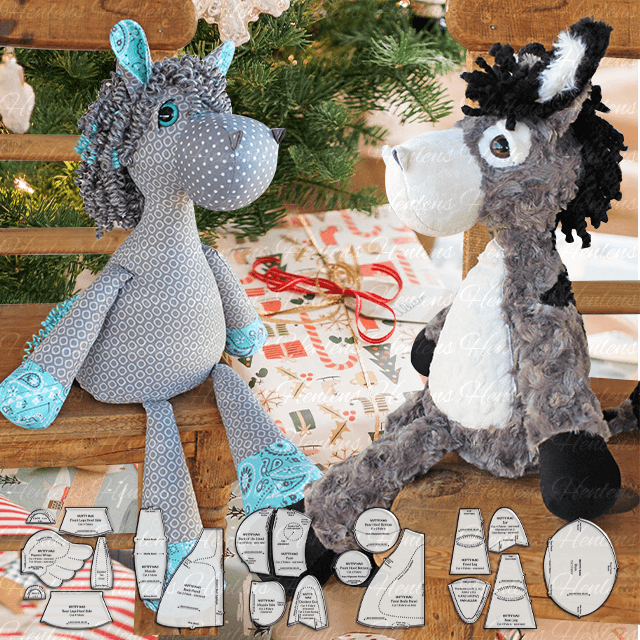 Plush Horse Doll Template Ruler Set(20 PCS) - With Instructions