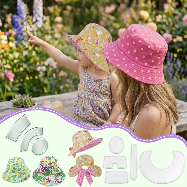 Bow Sunhat Template Cutting Ruler Set-With Instructions