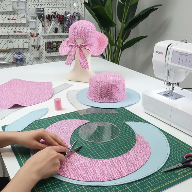 Bow Sunhat Template Cutting Ruler Set-With Instructions