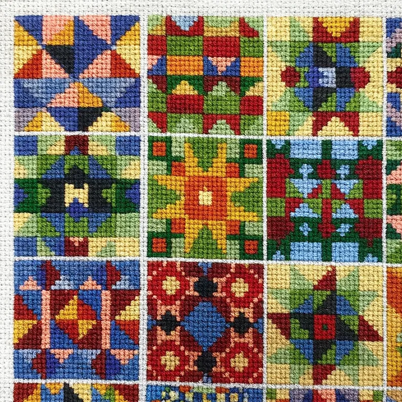 Tiles Quilt Cross Stitch DIY Kit