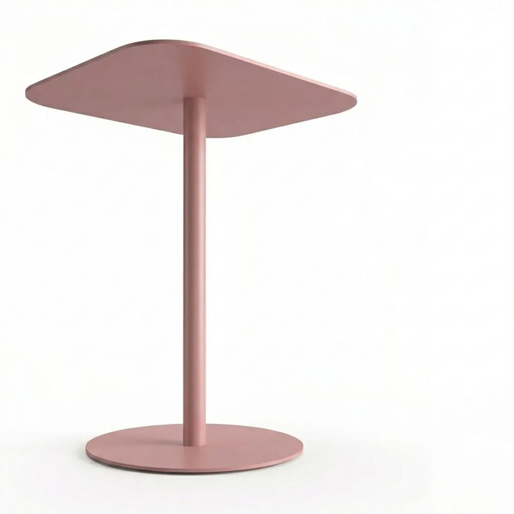 Stilvoller Beistelltisch aus Stahl für Wohnzimmer & Schlafzimmer, Stabil bis 20 kg, Runde Standfuß, Trendige Farben-Glowtran