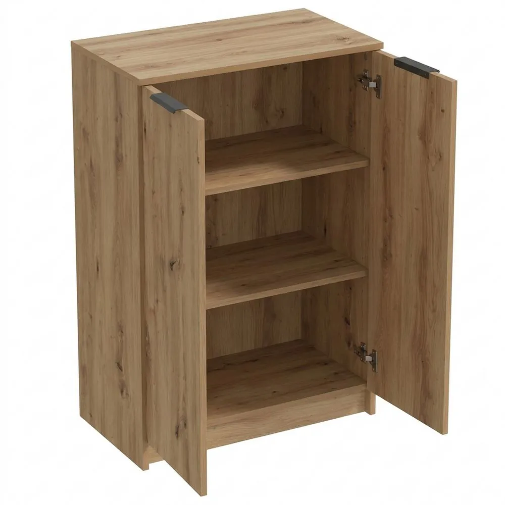 Schuhregal mit Stauraum für Flur in Holzoptik-Glowtran