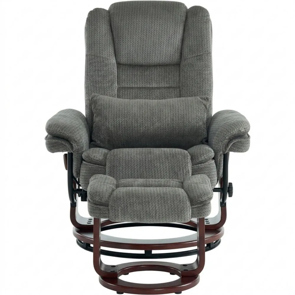 Verstellbarer Relaxsessel mit 360° Drehfunktion und Seitentasche-Yogcozy