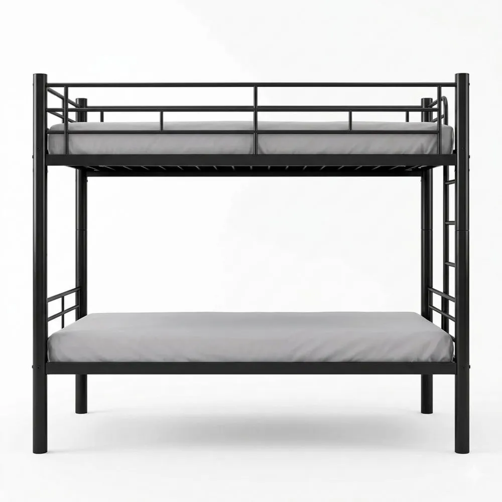 Platzsparendes Metall-Etagenbett mit Leitern und Sicherheitsgeländer-Yogcozy