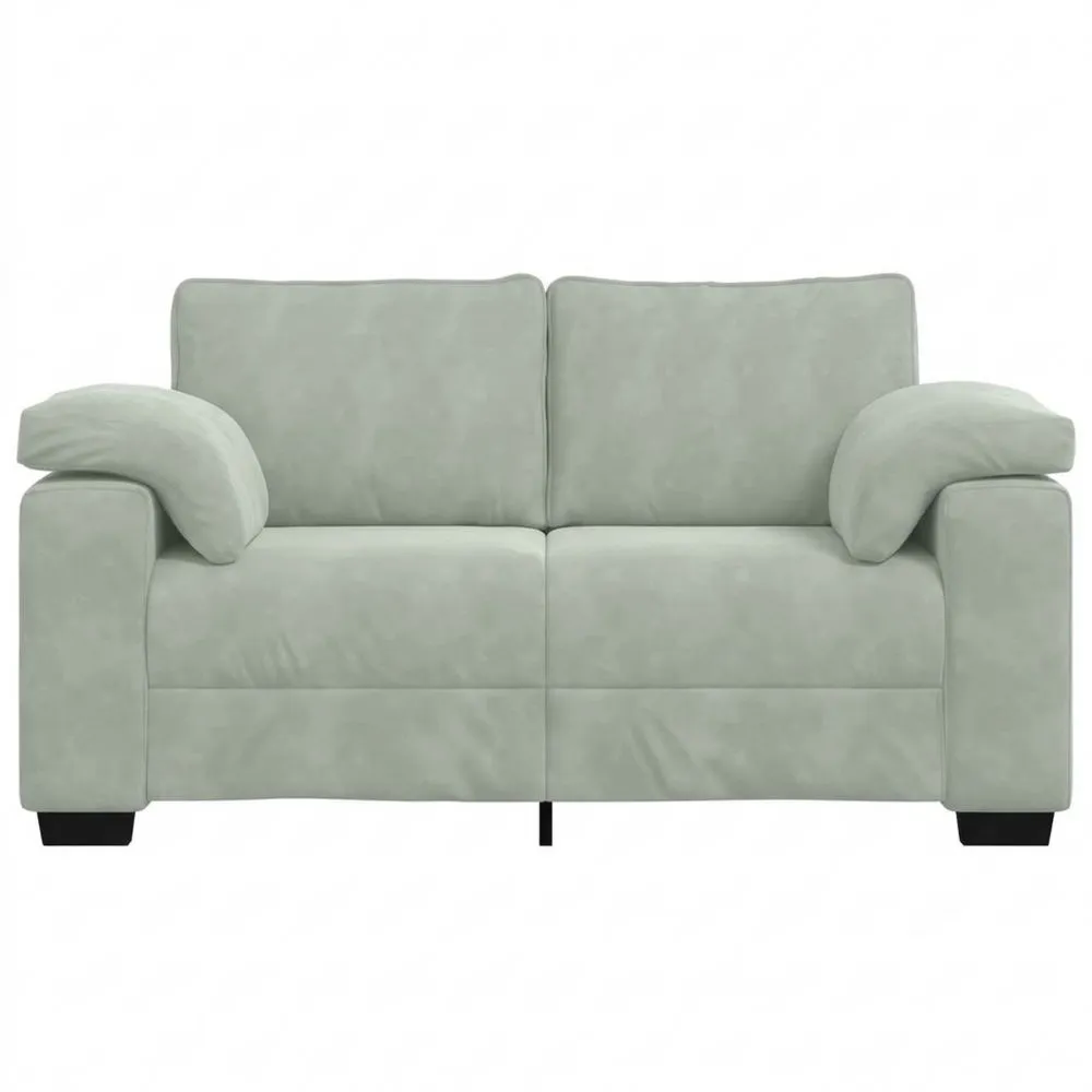 Hellgraues Samtsofa 120 cm, für Wohnzimmer-Yogcozy