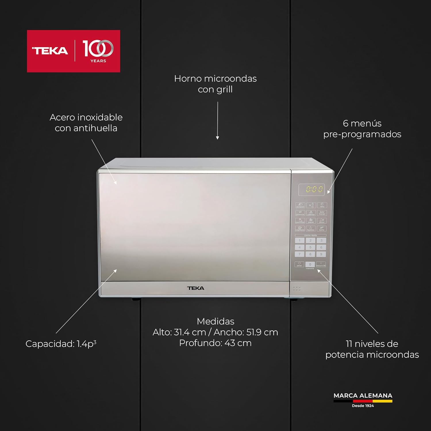 Teka Microondas MWG 1.4X con Grill