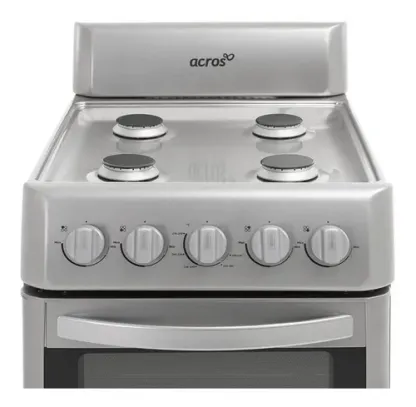Estufa Manual Piso Practica Potente Funcional 4 Quemadores Gris