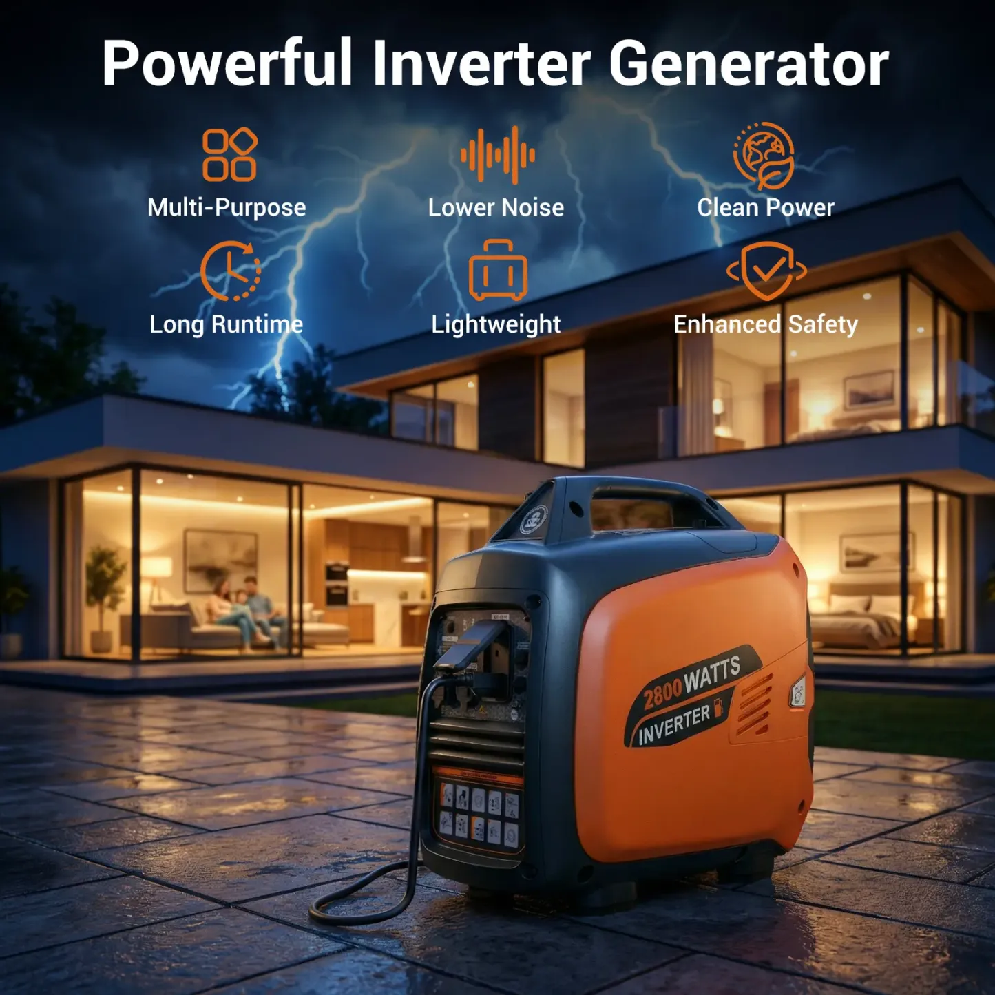 Generador inversor portátil Efurden de 2800 W