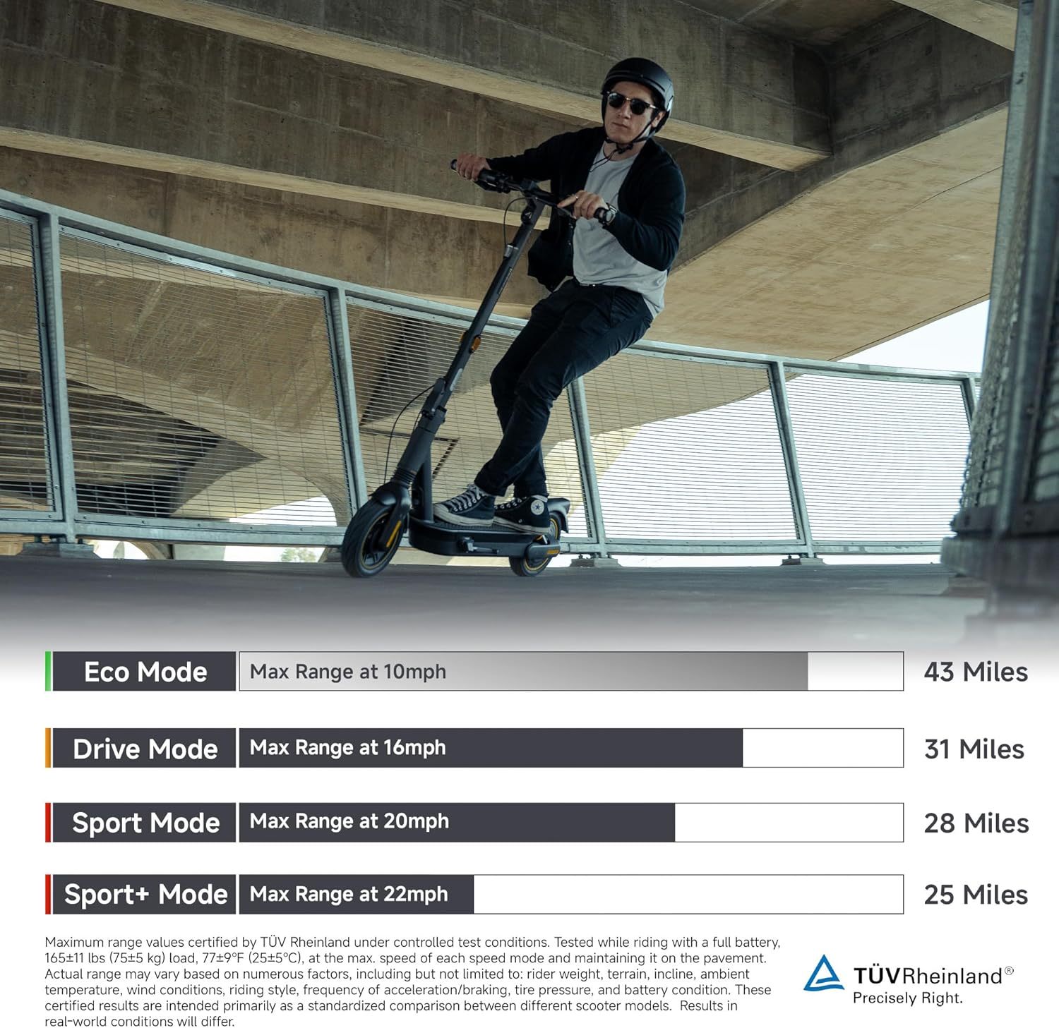 Segway Ninebot MAX G2 Scooter Eléctrico Plegable, Motor 1000W Potencia Máx, Autonomía 70 Km, 3 Modos de Conducción, Velocidad Máx de 35Km/h, Certificación IPX5, Compatible con App Segway - Gris