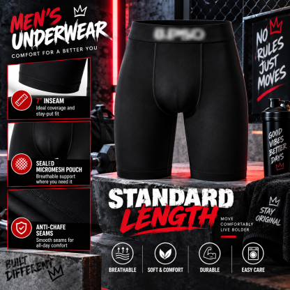 🩳Calzoncillos bóxer de hombre con estampado original y pernera larga