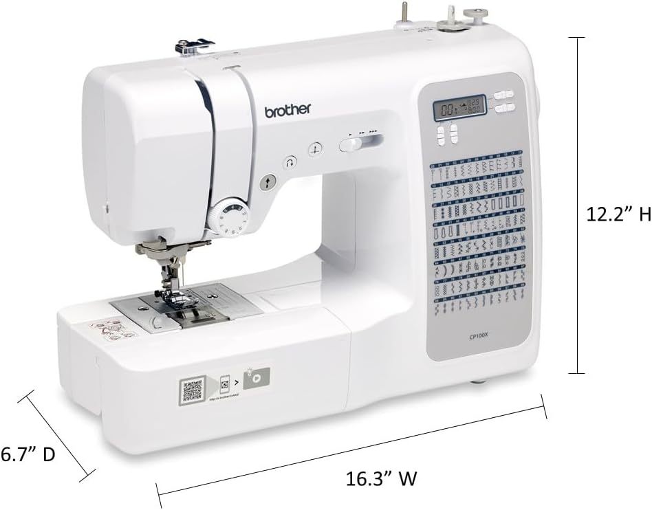 Brother CP100X - Máquina de coser y acolchar, color blanco