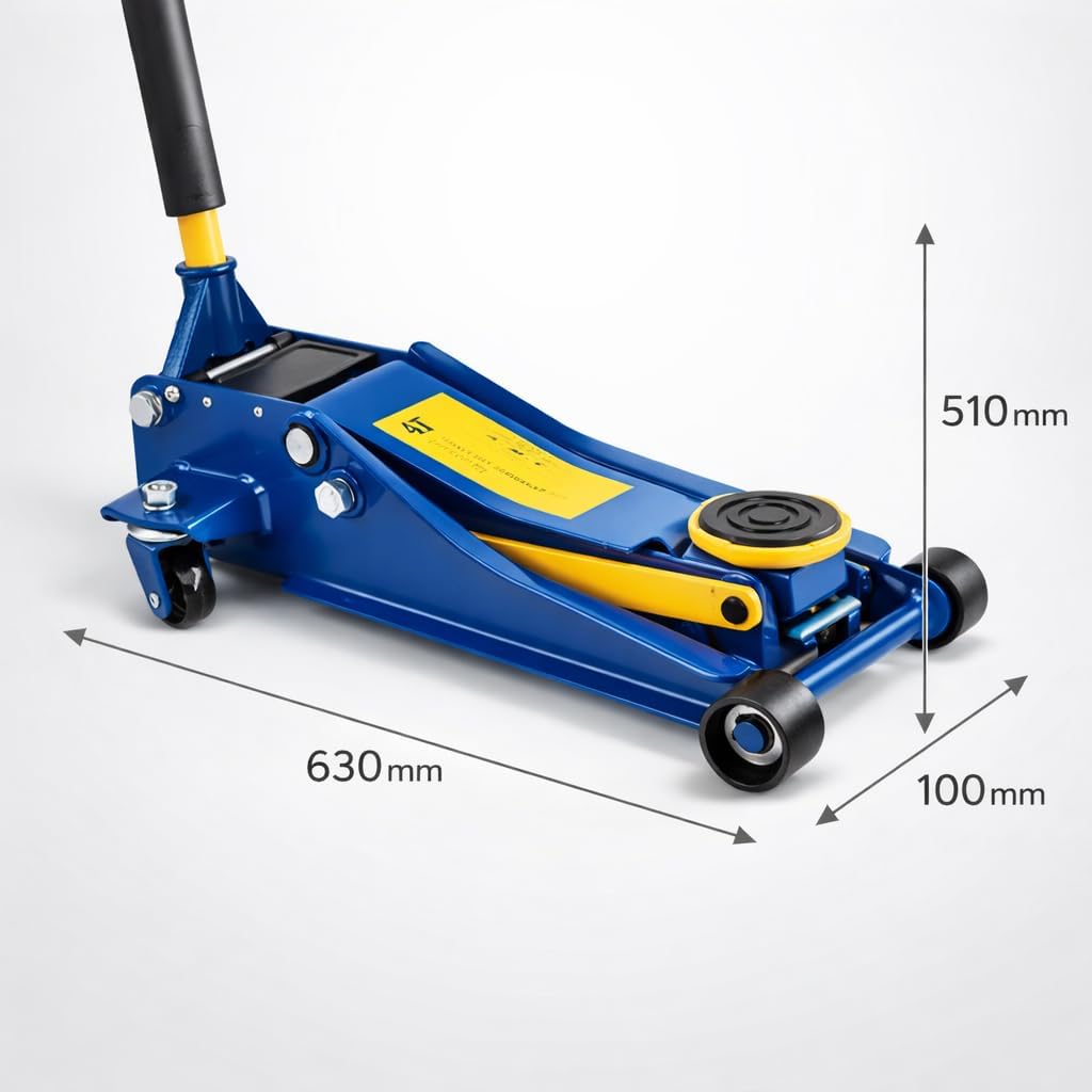 Gato hidráulico con ruedas 4T para coches, elevador hidráulico profesional, gato de perfil bajo con ruedas, brazo de elevación estable, ideal para talleres y uso doméstico