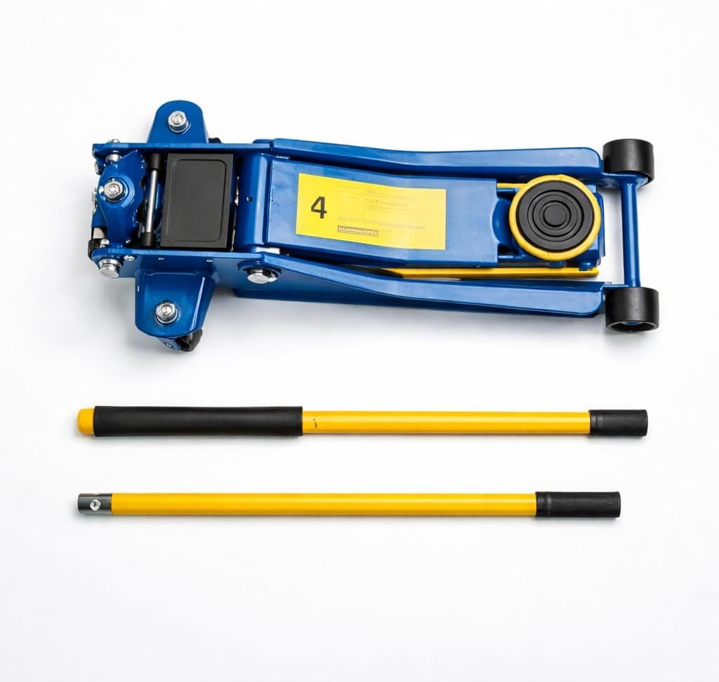 Gato hidráulico con ruedas 4T para coches, elevador hidráulico profesional, gato de perfil bajo con ruedas, brazo de elevación estable, ideal para talleres y uso doméstico
