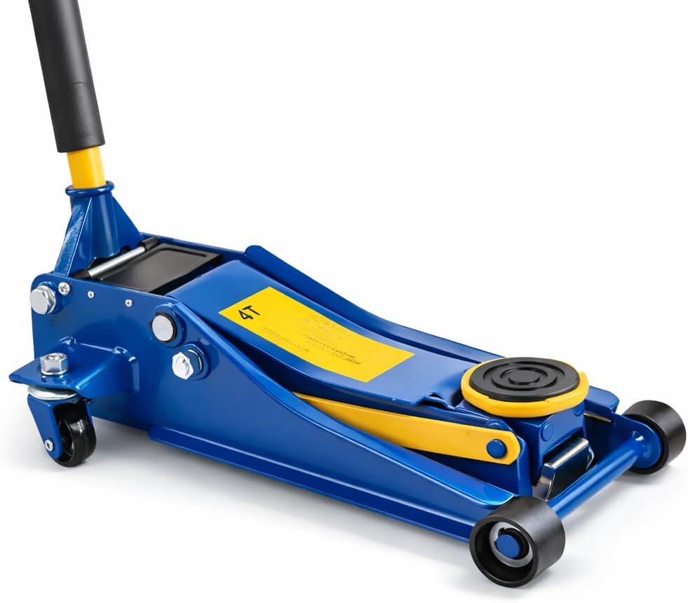 Gato hidráulico con ruedas 4T para coches, elevador hidráulico profesional, gato de perfil bajo con ruedas, brazo de elevación estable, ideal para talleres y uso doméstico