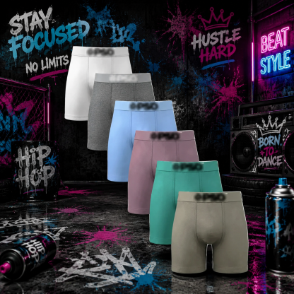 🩳Calzoncillos bóxer de hombre con estampado original y pernera larga