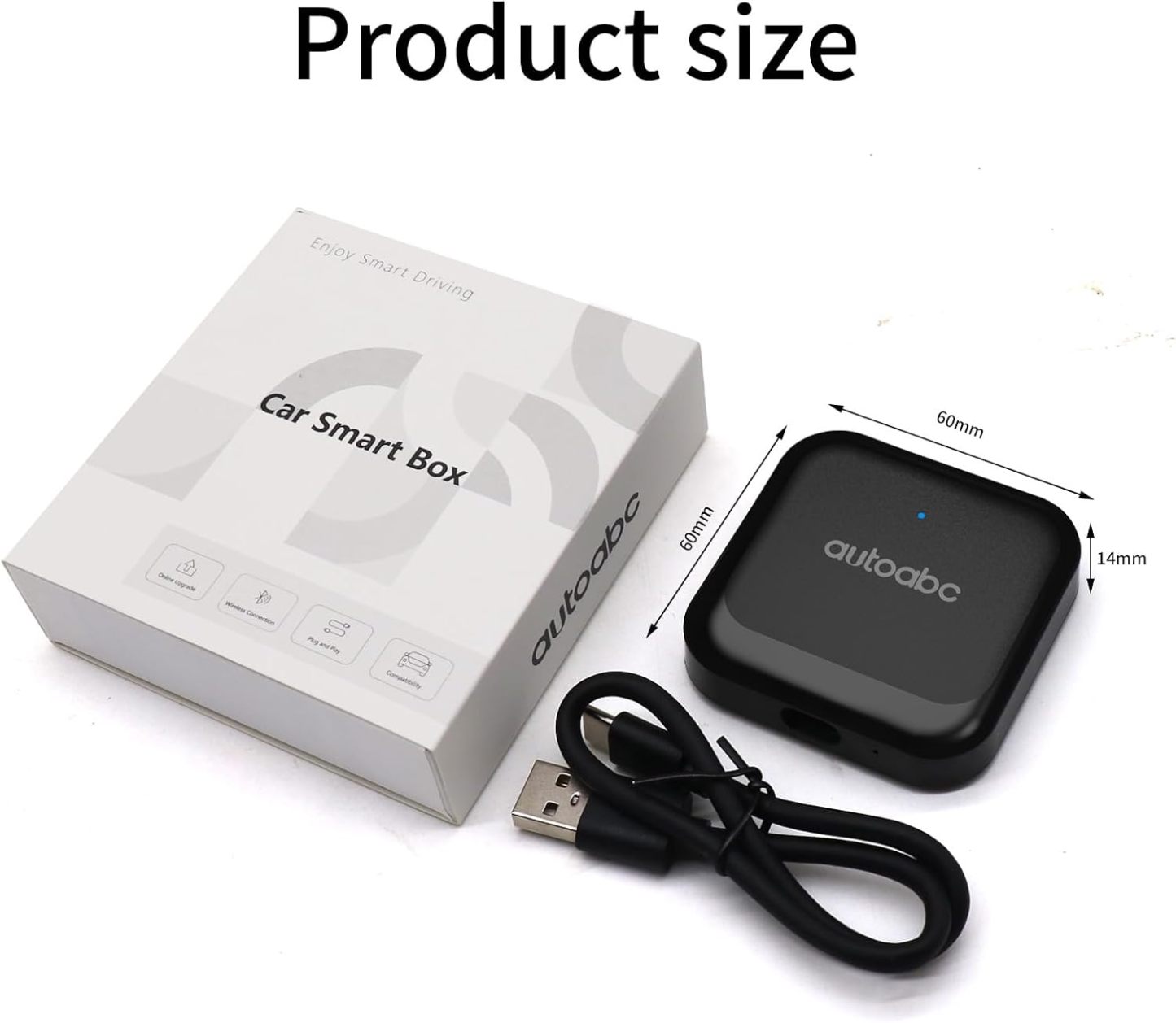 Adaptador USB «Plug and Play» inalámbrico CarbitLink/CarPlay/Android Auto Smart Link para vehículos con CarPlay o Android Carbit Link de fábrica con conexión por cable