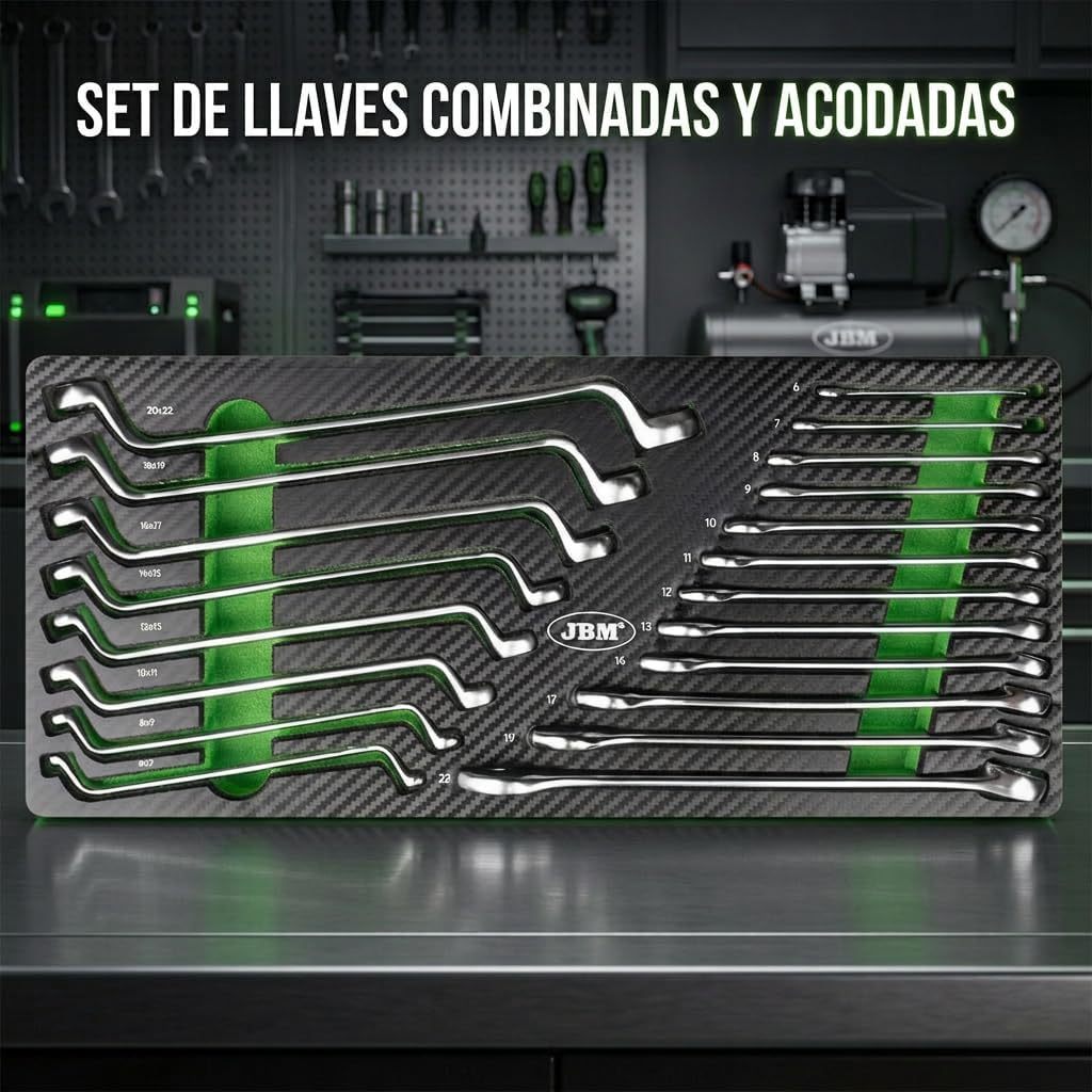 JBM 54261 CAJA METÁLICA REFIAL CON HERRAMIENTAS. 143 PIEZAS SATINADAS