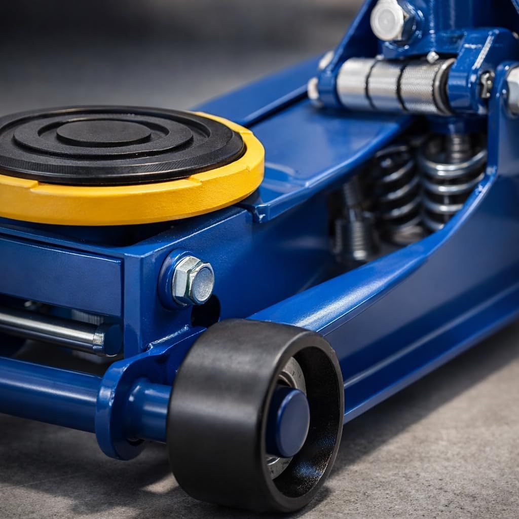 Gato hidráulico con ruedas 4T para coches, elevador hidráulico profesional, gato de perfil bajo con ruedas, brazo de elevación estable, ideal para talleres y uso doméstico