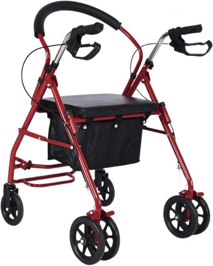 Rollator 2 en 1 Portatil | Andadera y Silla de Traslado