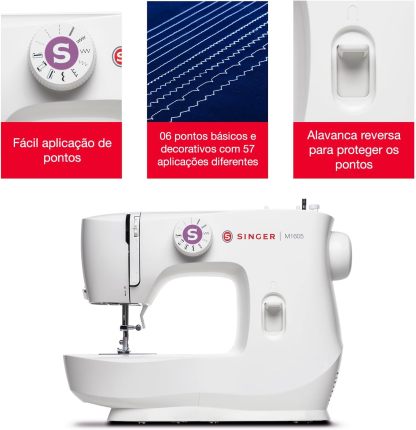 SINGER® Máquina De Coser Mecánica De 6 Puntadas M1605