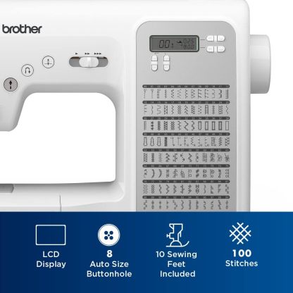 Brother CP100X - Máquina de coser y acolchar, color blanco