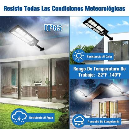 2pack Lámparas Luz Solar Exterior Jardín Luminaria Led Solar 2pack Mando a Distancia Programa Tiempo Ajusta Brillo 192 LEDs Blanco 6500 K 15000 lúmenes IP67 Resistente al Aguar