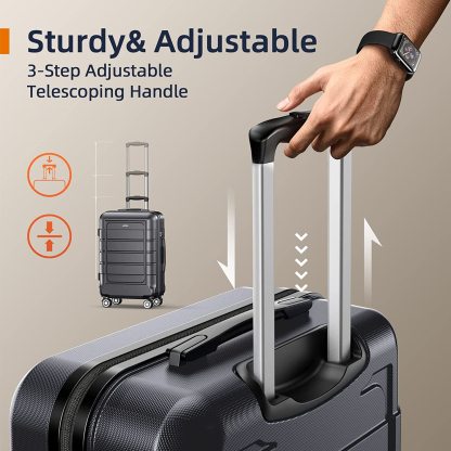 SHOWKOO Luggage Sets Expandable PC+ABS Durable Suitcase Double Wheels TSA Lock 3pcs