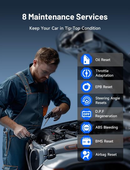 Escáner OBD2 TOPDON TopScan Lite, herramienta de diagnóstico bidireccional, 8 funciones de reinicio e IA