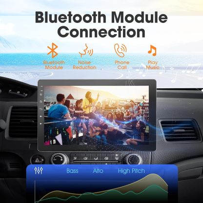 Autorradio Haudio con pantalla giratoria de 360°, estéreo Bluetooth 1 DIN con CarPlay y Android Auto inalámbricos, pantalla táctil IPS de 10,1 pulgadas con GPS, Mirror Link, control por voz, radio RDS/FM/AM y cámara trasera 1080P.