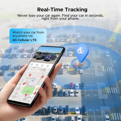 Cámara de salpicadero inalámbrica LAMTTO 4G LTE para el interior y la parte delantera del vehículo, con transmisión en directo a distancia