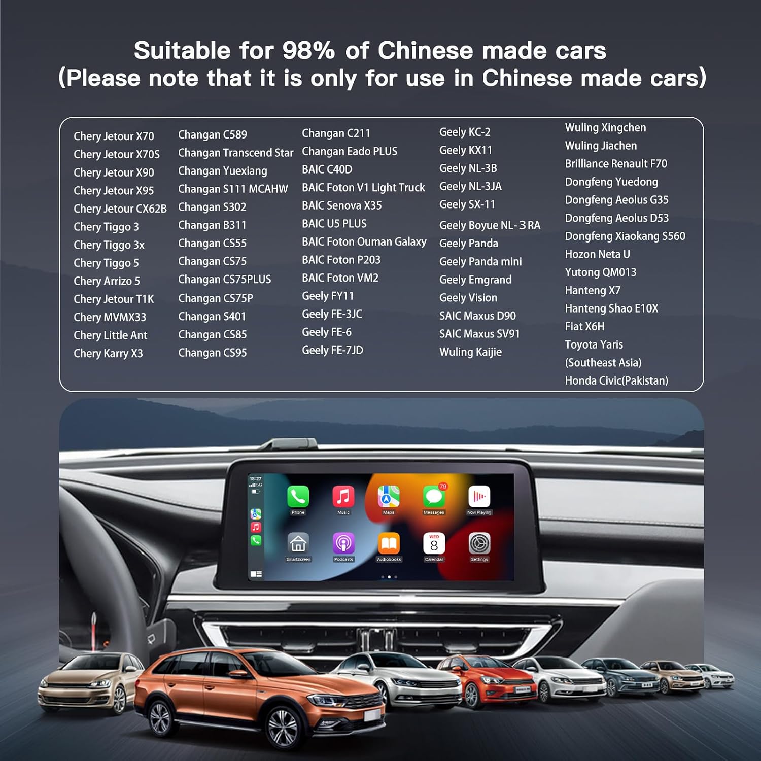 Adaptador USB «Plug and Play» inalámbrico CarbitLink/CarPlay/Android Auto Smart Link para vehículos con CarPlay o Android Carbit Link de fábrica con conexión por cable