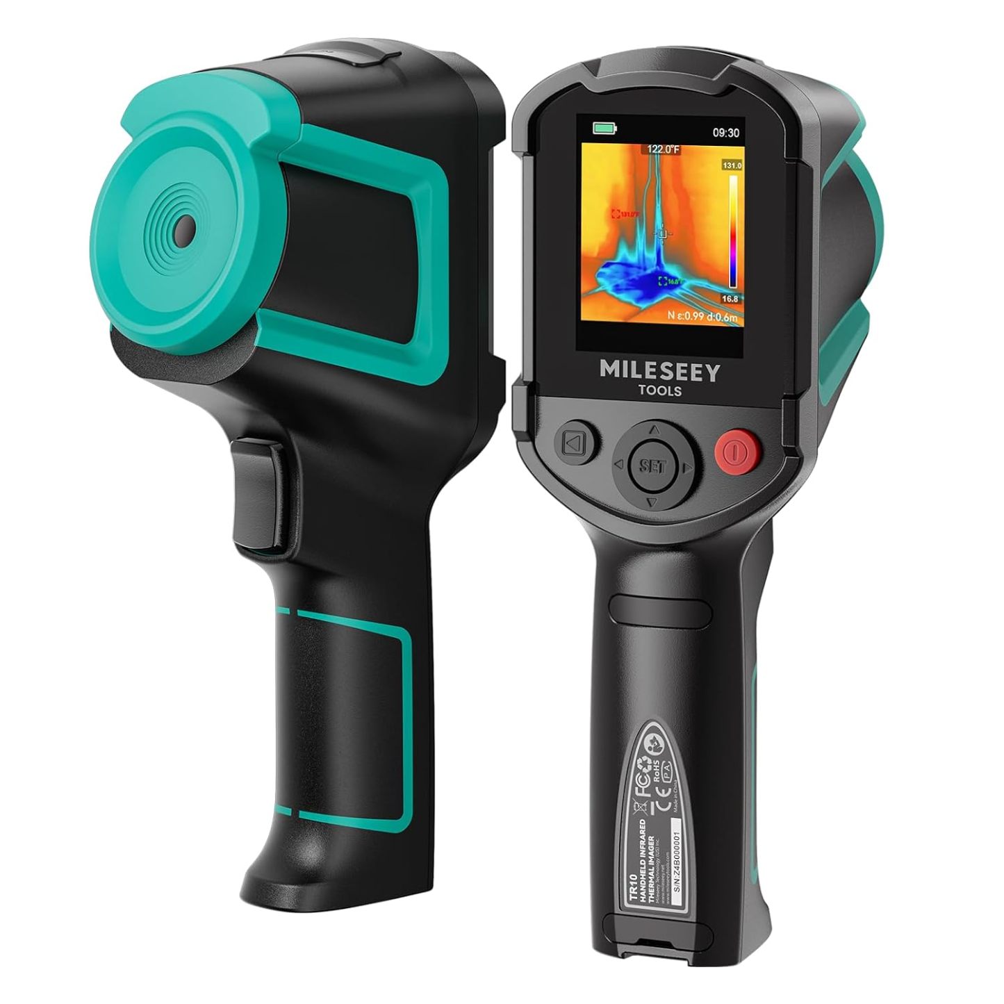 Cámara termográfica MILESEEY TR10, resolución IR de 192 × 192, 25 Hz