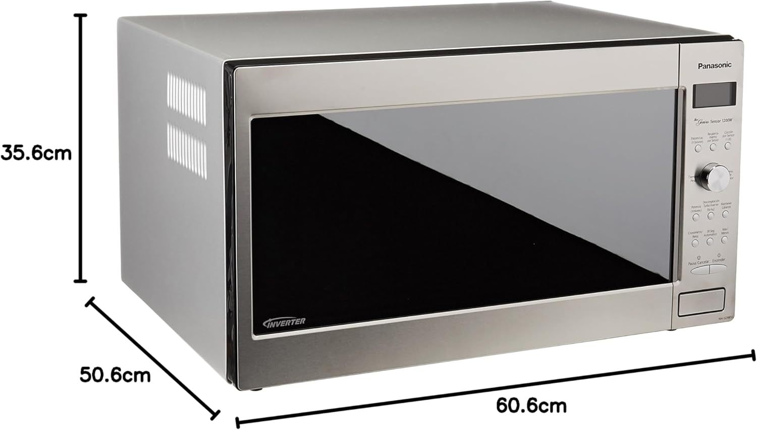 Panasonic NN-SD985 RPH Horno de Microondas, color Gris con Negro