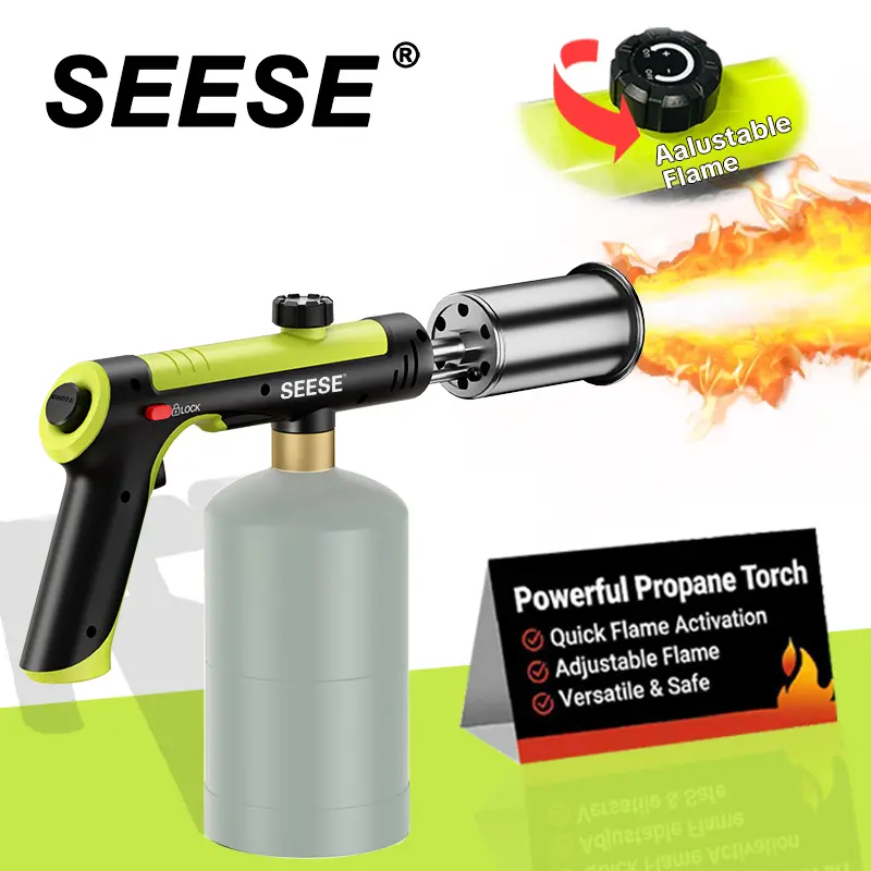 Soplete potente de propano SEESE - Soplete ajustable para barbacoa