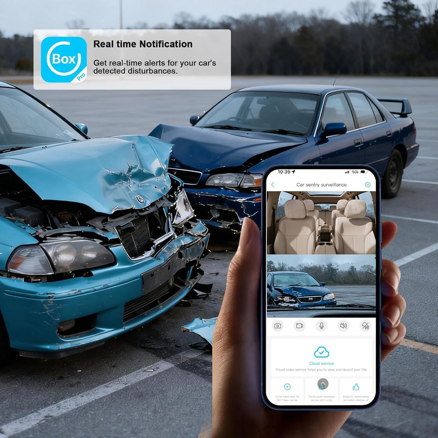 Cámara de salpicadero inalámbrica LAMTTO 4G LTE para el interior y la parte delantera del vehículo, con transmisión en directo a distancia