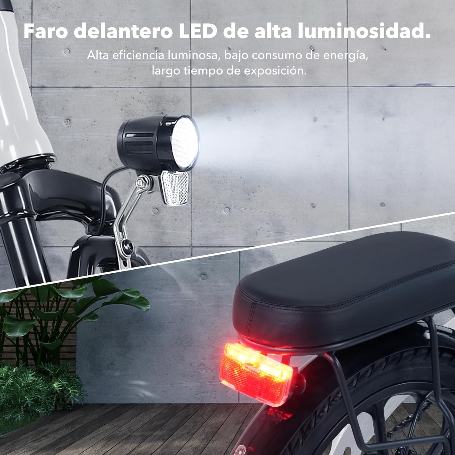 isinwheel U3 Bicicleta Electrica Plegable para Adultos,con 750W Motor y Batería de 36V 7.8Ah,Velocidad Máxima 35KM/H hasta 72 km, Bicicleta Eléctrica 16" Adultos y Adolescentes