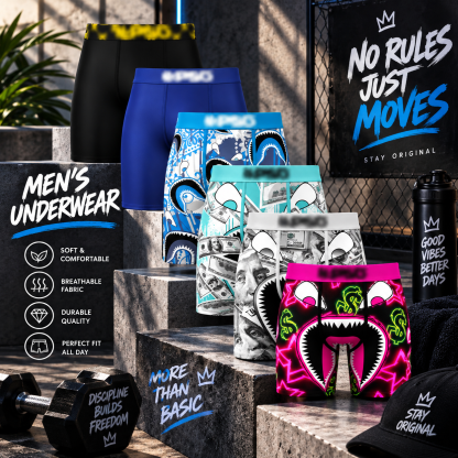 🩳Calzoncillos bóxer de hombre con estampado original y pernera larga