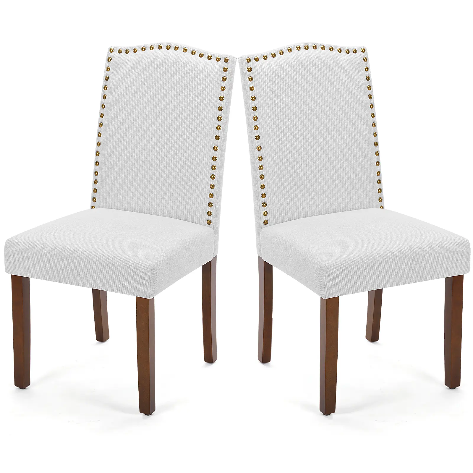 Sillas de comedor tapizadas de estilo moderno, grises, juego de 4