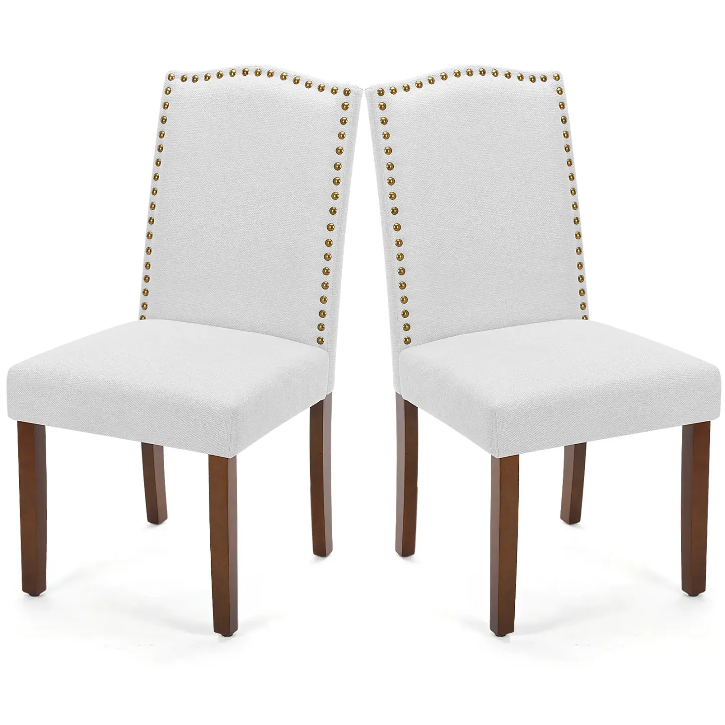 Sillas de comedor tapizadas de estilo moderno, grises, juego de 4