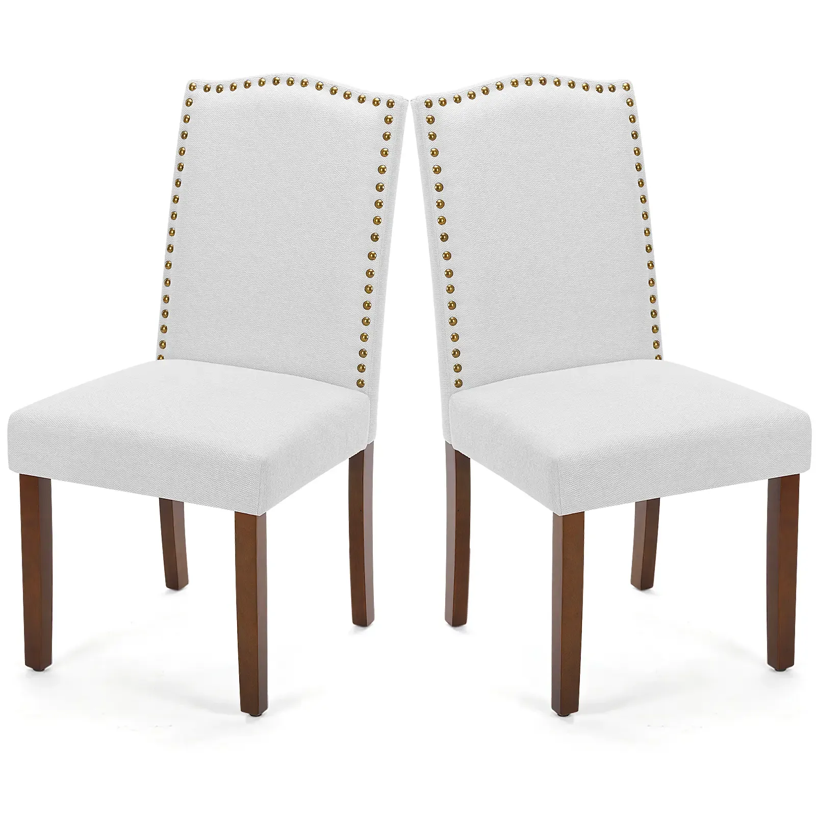 Sillas de comedor tapizadas de estilo moderno, grises, juego de 4