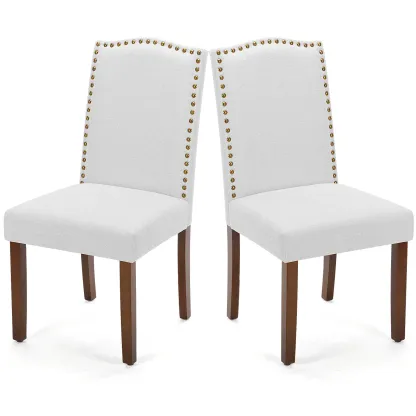 Sillas de comedor tapizadas de estilo moderno, grises, juego de 4