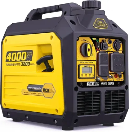 Ventomx Generador inversor portátil silencioso PowerSmart 3600/4000 vatios, resistente a tormentas, para vehículos recreativos, toma de 30 A, conexión en paralelo, ideal para emergencias y acampadas, normativa EPA
