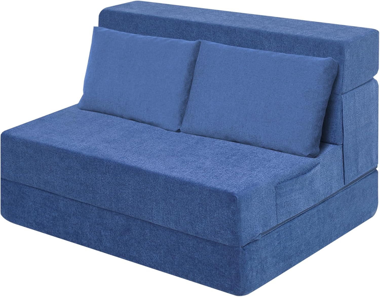 Sofá Cama Plegable Individual con Almohada, Gris Oscuro, Tela Transpirable y Espuma de Alta Densidad, 48.26 cm x 66.06 cm x 58.46 cm