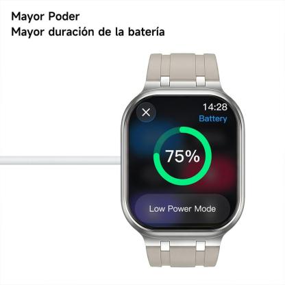 AI Ultra 3 Pro cuenta con 4 GB de ROM, admite enviar y recibir mensajes de WhatsApp, llamadas por Bluetooth, pantalla táctil completa de 49 mm, NFC, GPS, monitorización deportiva y de actividad física, ChatGPT .También incluye 4 correas.