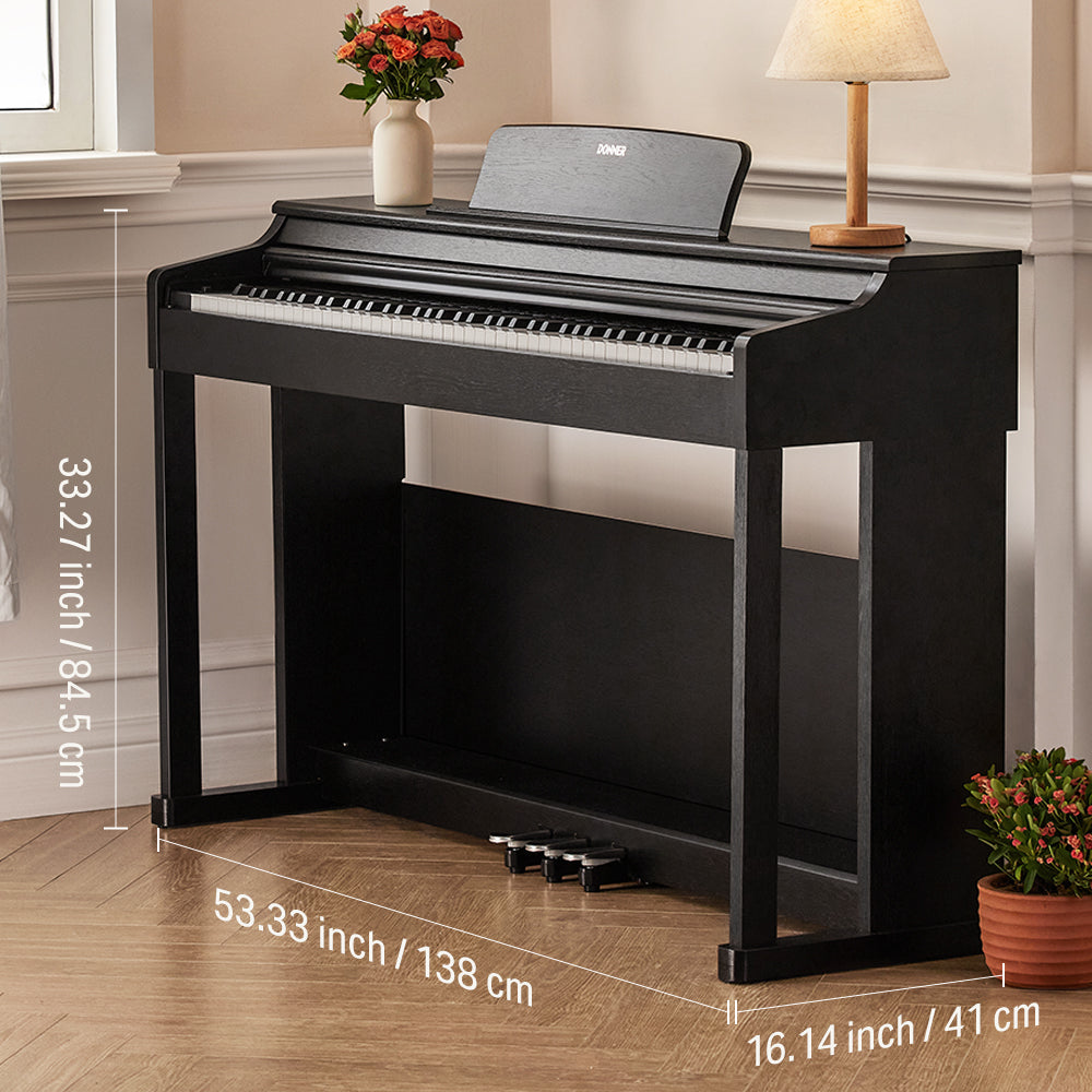 Diagrama de dimensiones del piano